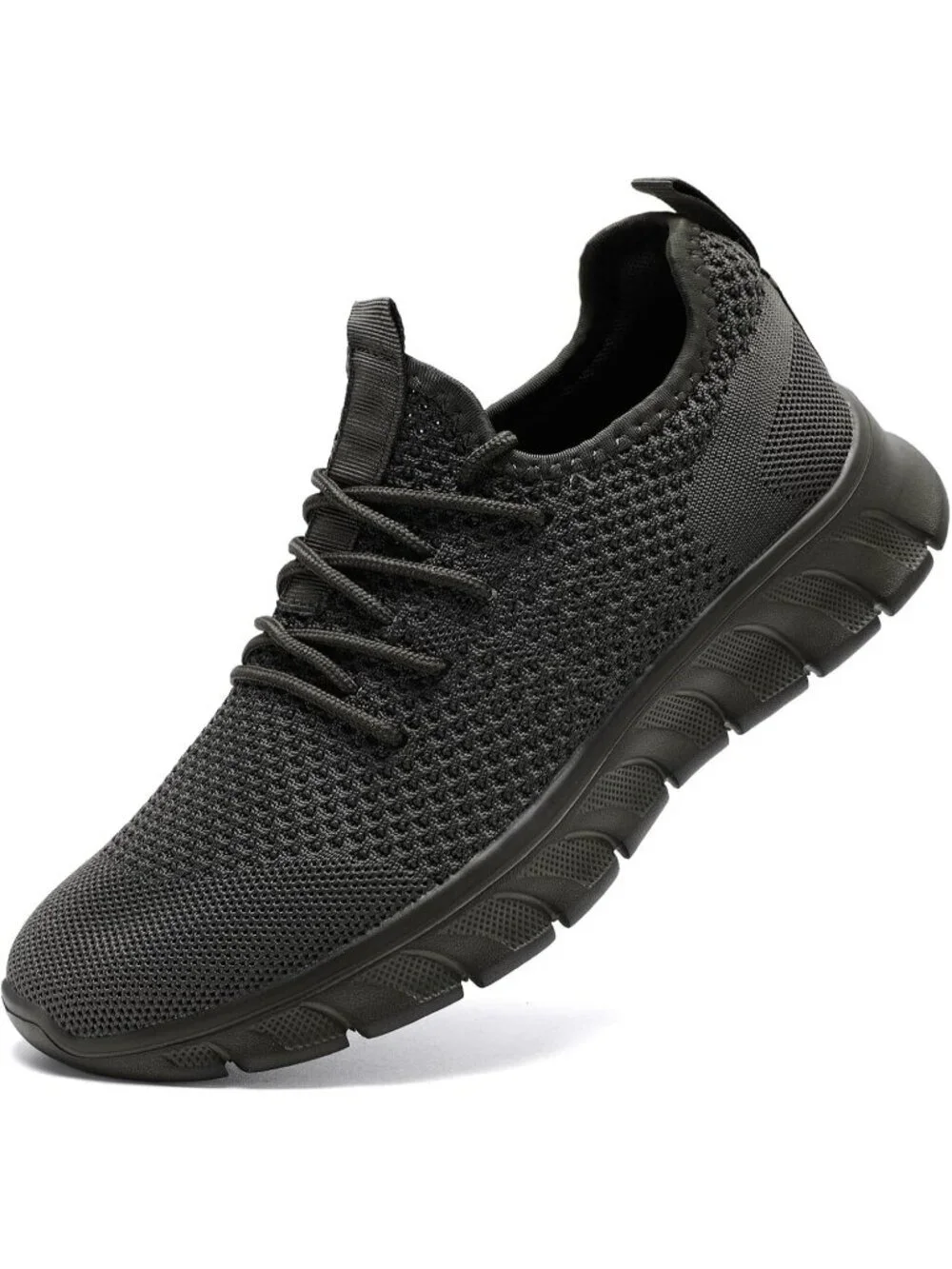 Men's Dark Grey Running Shoes Slip On Tennis Sneakers Workout Sport Shoes